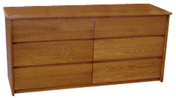 Nittany Dresser, 6 Drawers, 3 Side by Side, 48"W